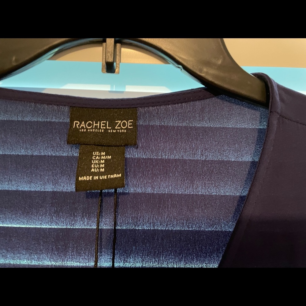 Rachel Zoe (M) Eggplant blouse. Pretty button detail on buttons and front.